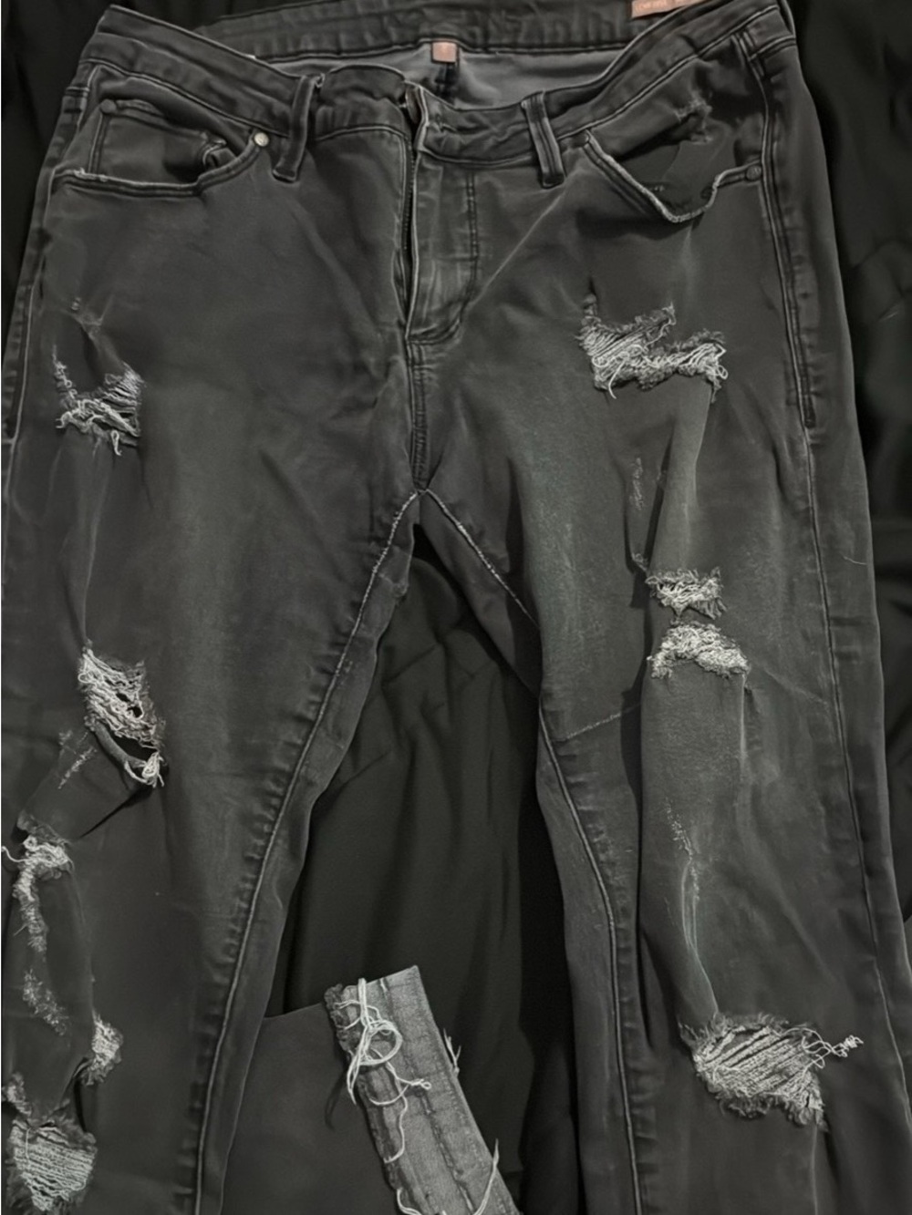 Jag Jeans Men's Skinny Ripped Black Denim